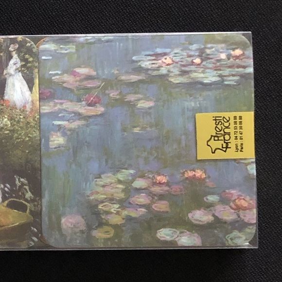 Presti France Cork Backed Coasters - Set of 6 Monet Impressionists Painters - Picture 5 of 10